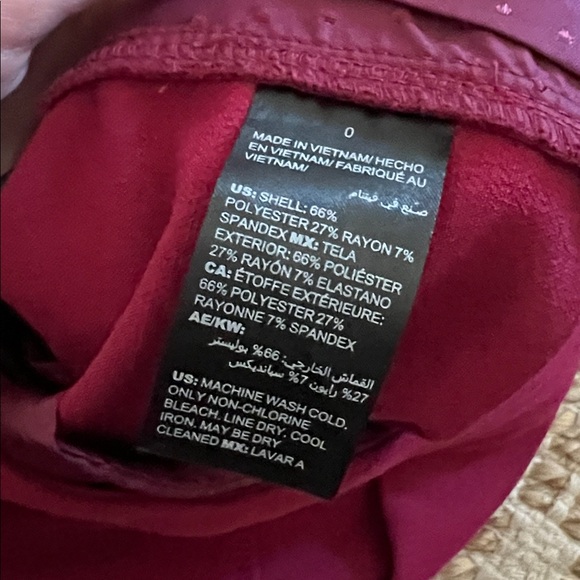 White House Black Market The Slim Red Pants Size 0 - Picture 3 of 3